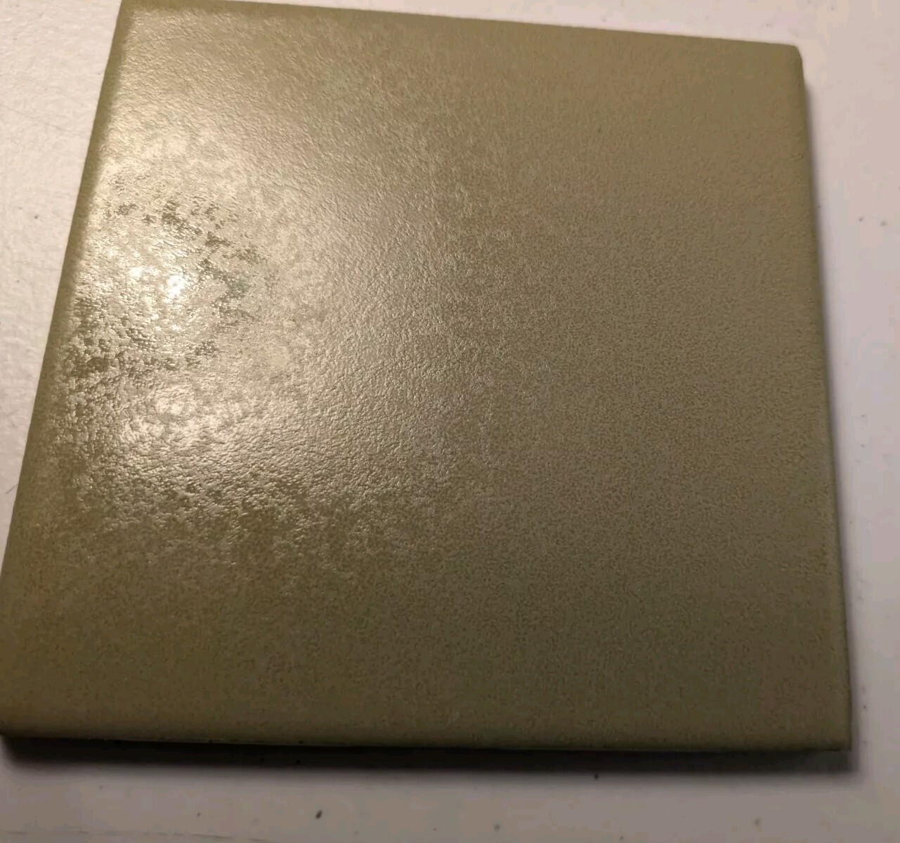 1 pc. Avocado 4-3/8″ New Textured Ceramic Florida Tile Old New Stock