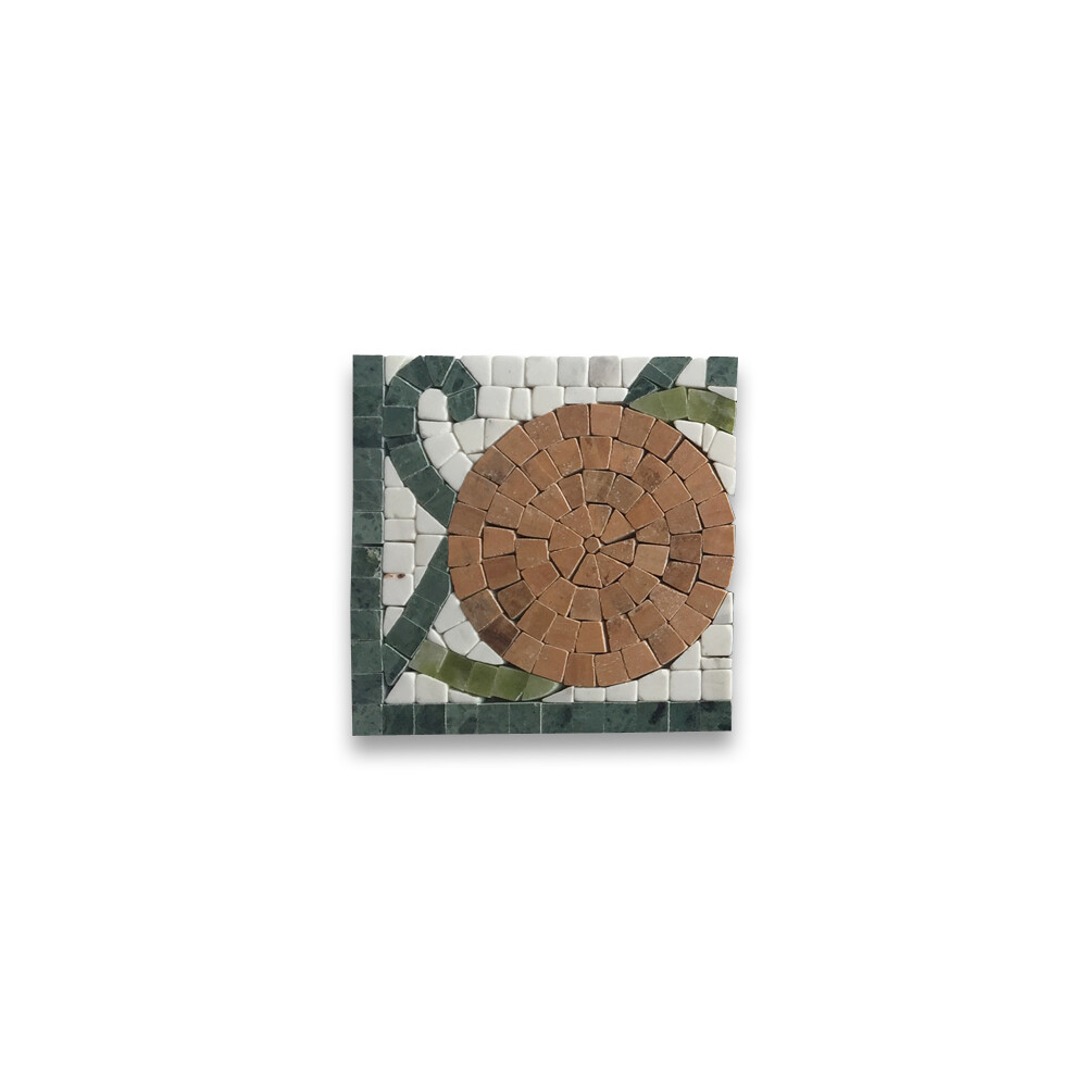 B0045CPT Marble Mosaic Border Decorative Tile Orange Yellow Wooden 4.7×4.7