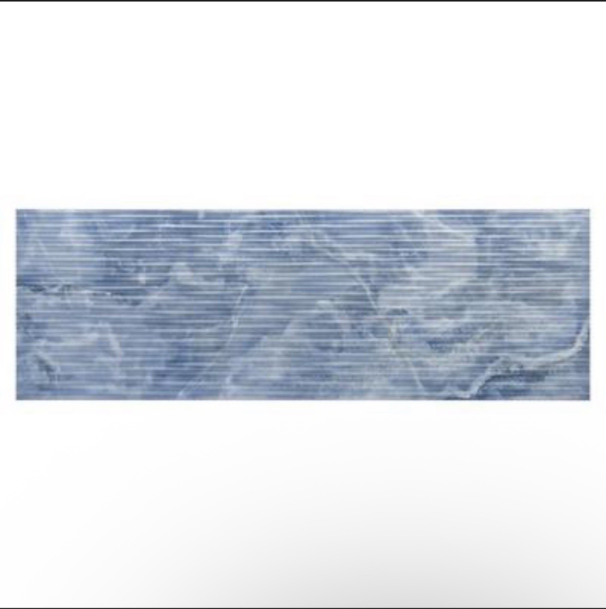 Blue Wavy Textured Glossy Ceramic Wall Tile for Bathroom