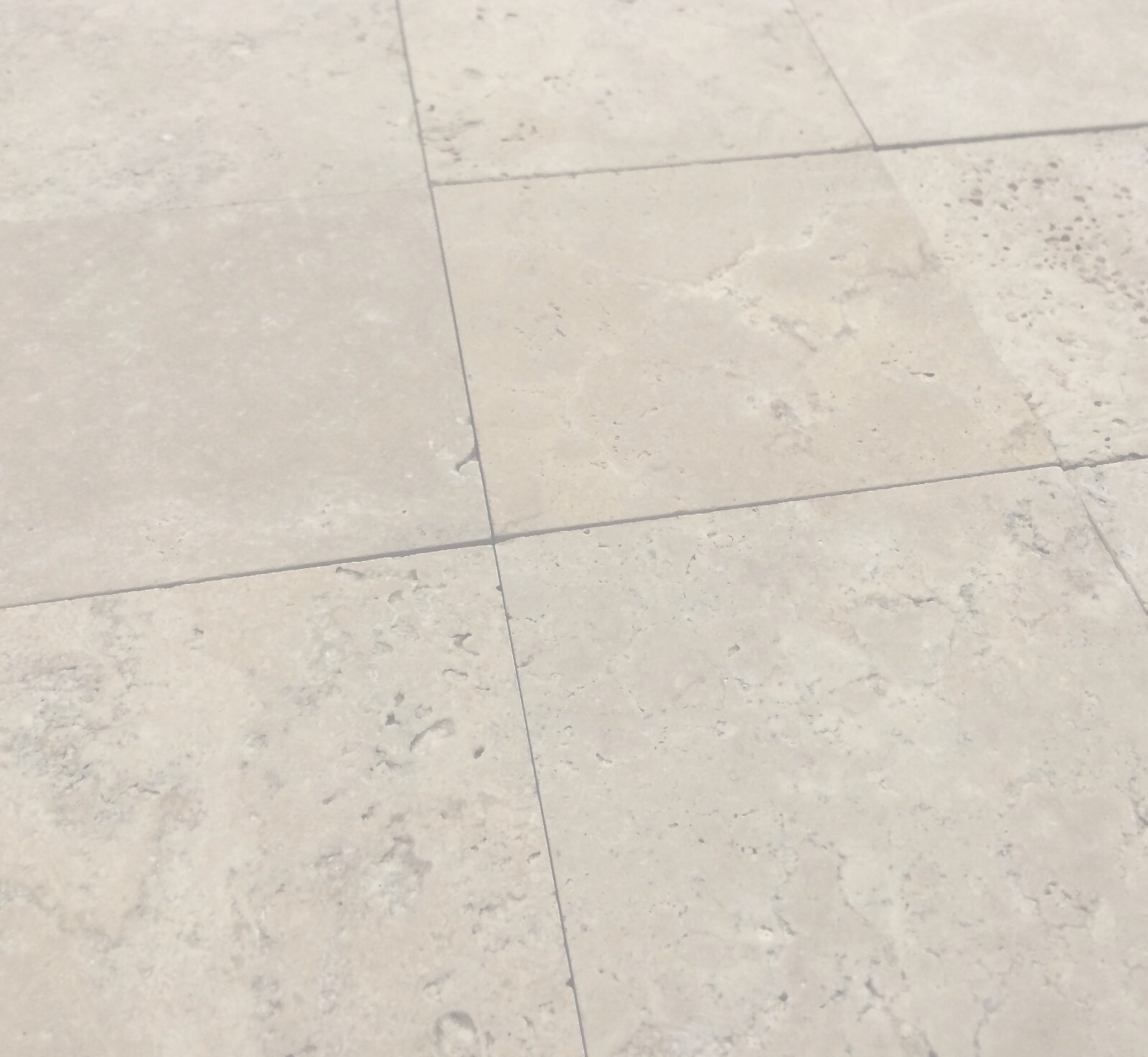 Light 4×4 Brushed Straight Edge Travertine Floor and Wall Backsplash Tile 1 SF