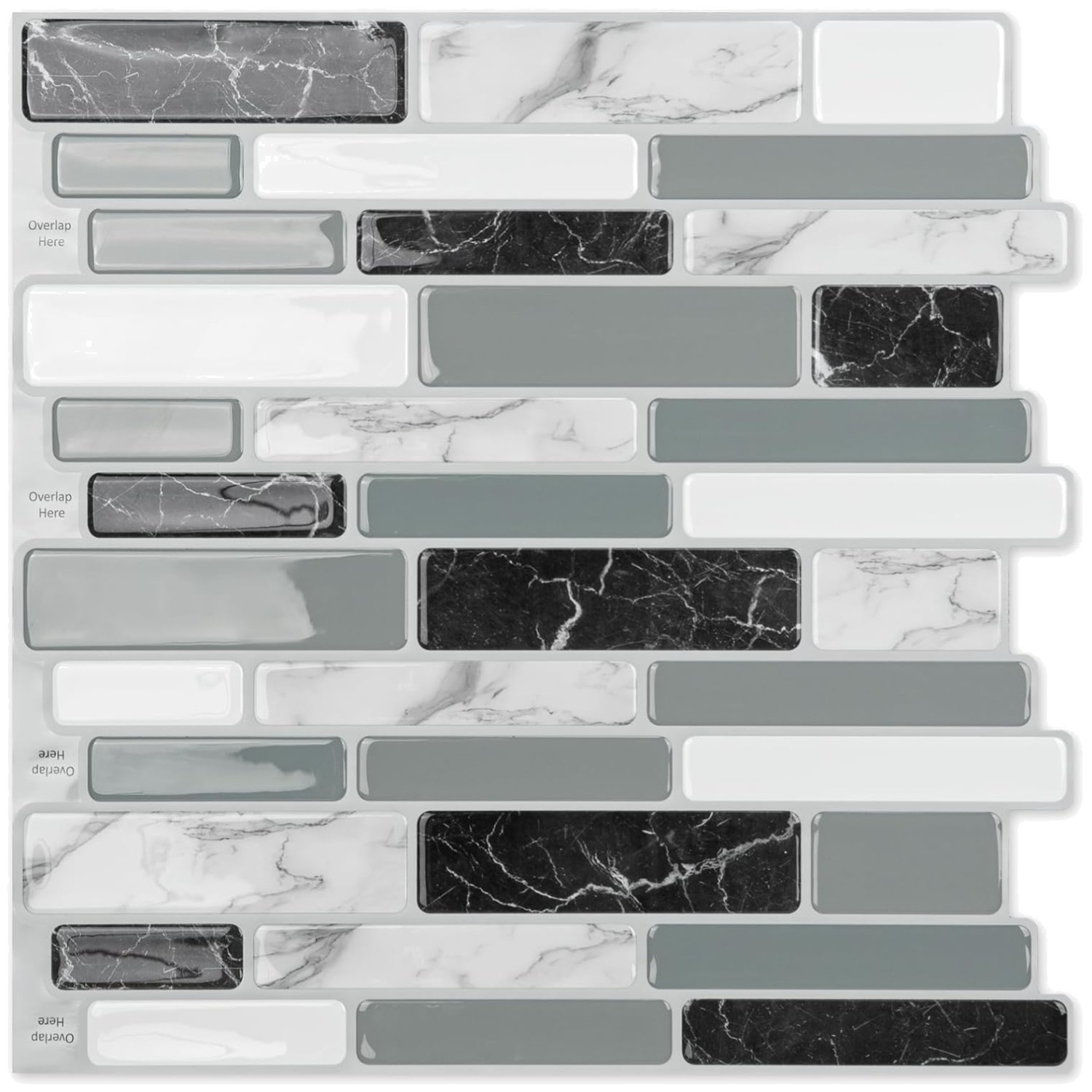 Easy DIY 12″x12″ Backsplash Tiles (20 Sheets)
