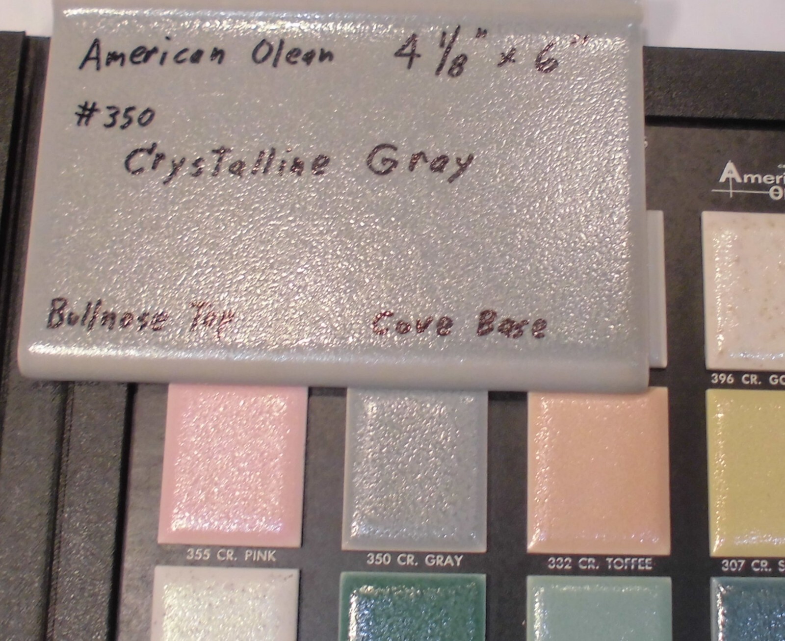 1 pc. Crystalline Gray; base/cove Ceramic Tile; 4-1/8″ X 6″ by American Olean