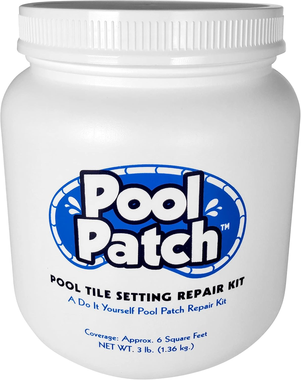 Gray Pool Tile Adhesive Repair Kit – Quick-Dry, Strong Bond, 3 Lb, 6 Sq. Ft.