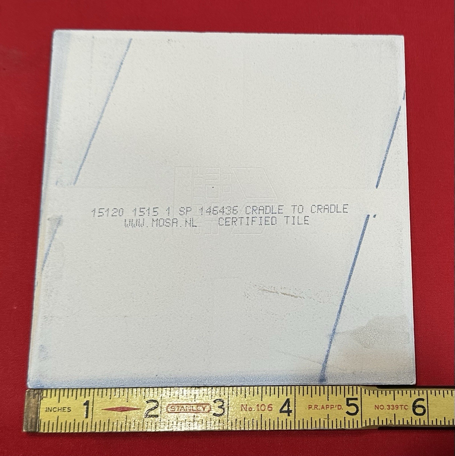 1 pc. 3/16″ Thickness Matte Dark Blue: 5-13/16″ Square Ceramic Tile, New Stock