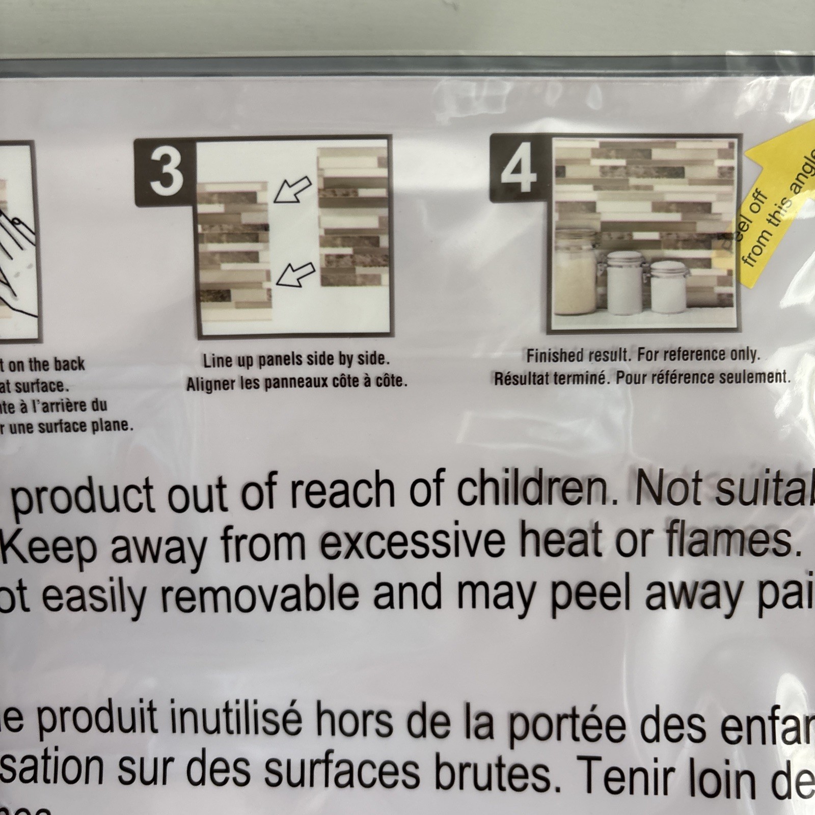 10 Packs Plastic Wall Tile Peel & Stick Brown & White Tool Bench Mosaic 12″x12″
