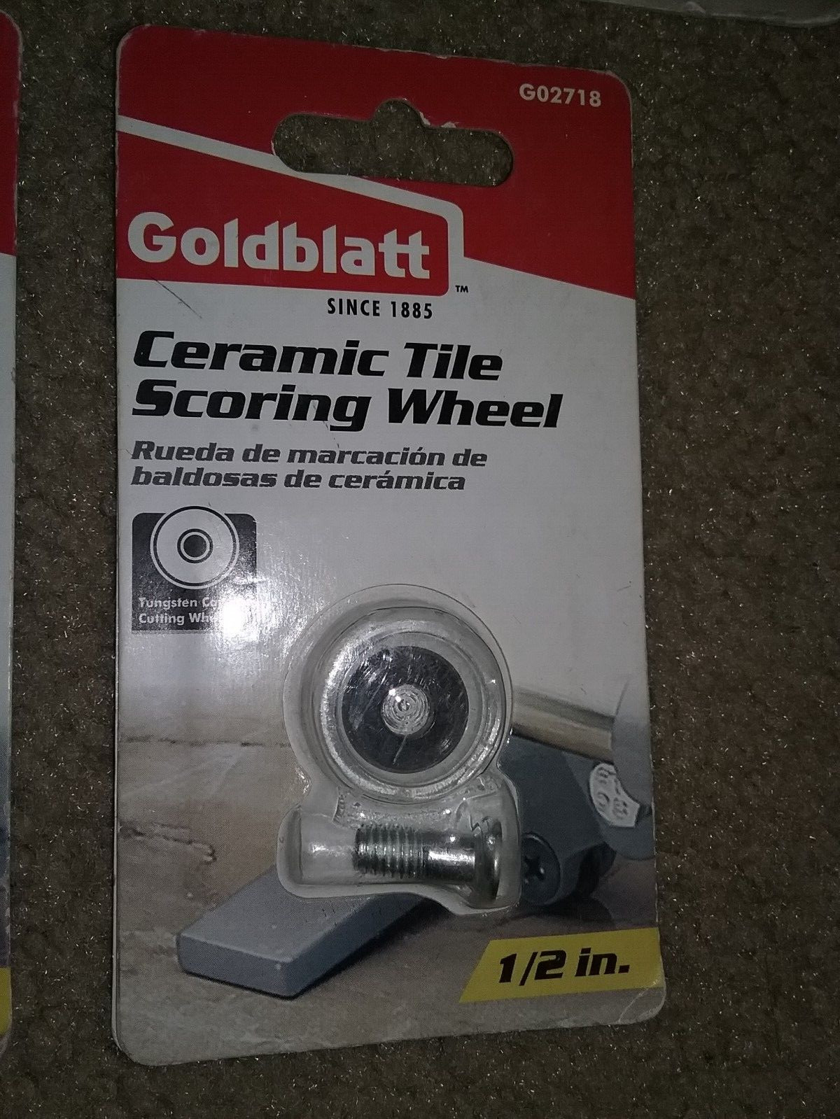 7 – Goldblatt Ceramic Tile Scoring Wheel 1/2″ G02718 Tungsten Carbide for G02010