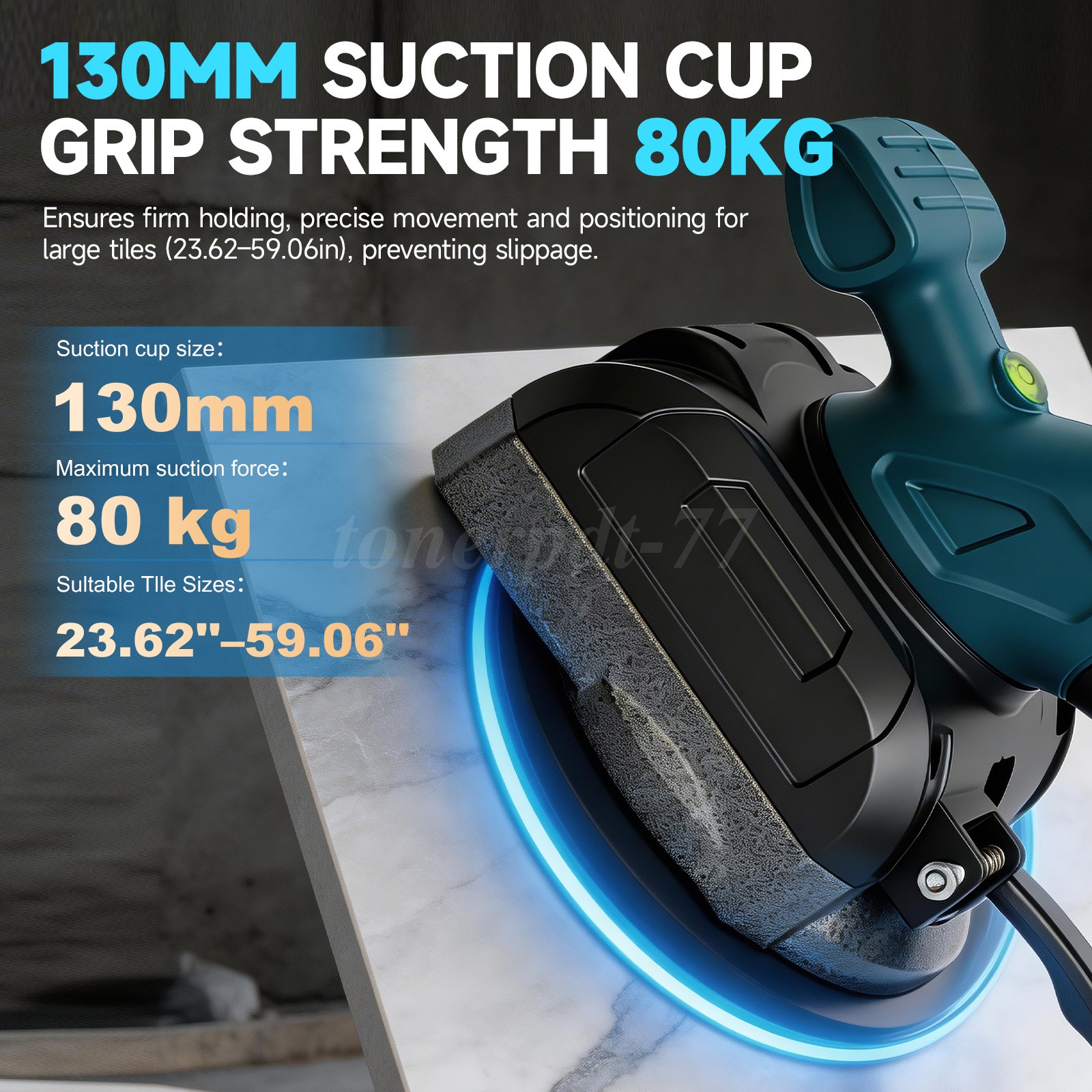 Cordless Tile Vibration Machine Tool, Electric Leveling Machine w/1.5Ah Battery