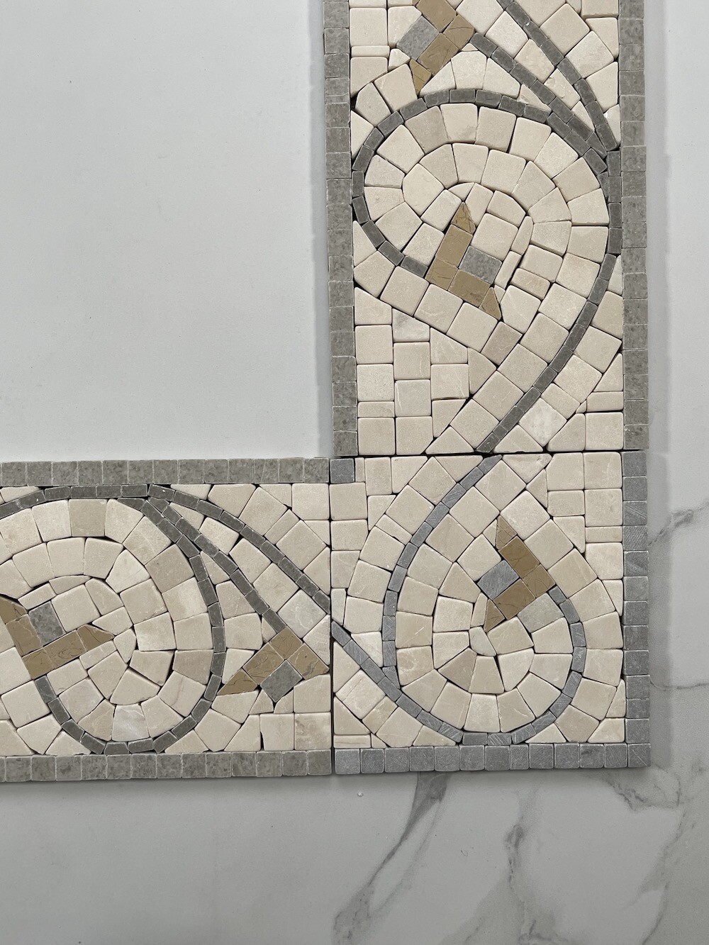 B4691CT Marble Mosaic Border Decorative Accent Tile Agean Sienna 5×5 Tumbled