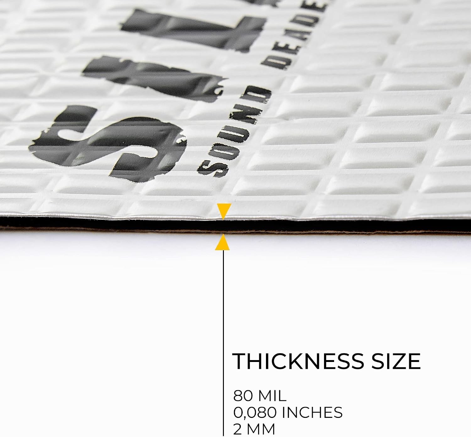 Siless 80mil 36sqft Car Sound Deadening Mat Butyl 2mm Noise Vibration