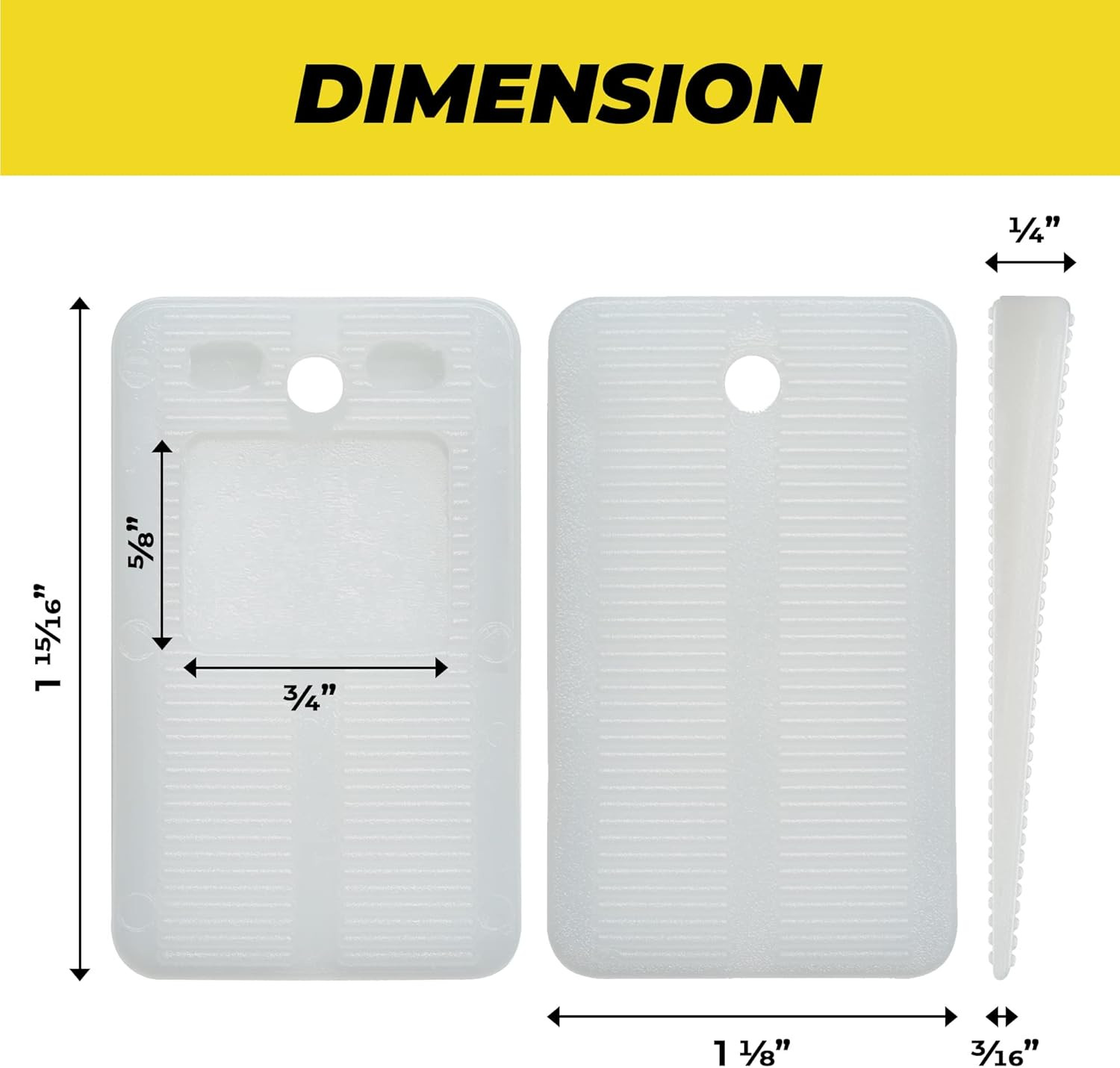 Nylon Plastic Shims for Leveling – Clear Plastic Wedges for Home Furniture, Toil