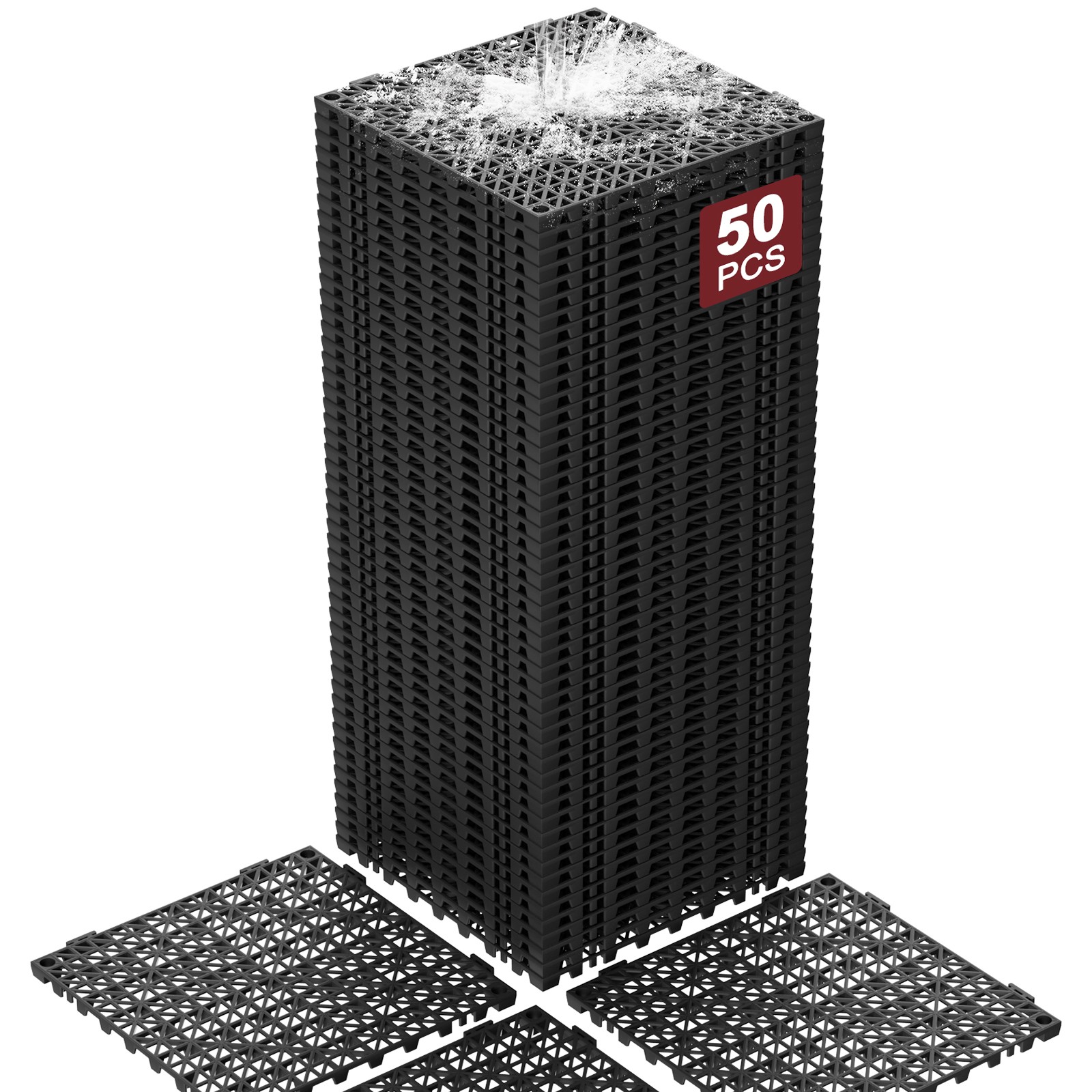 Interlocking Drain Tiles 12″x12″ – 24/36/50PCS Splicing Floor Tiles