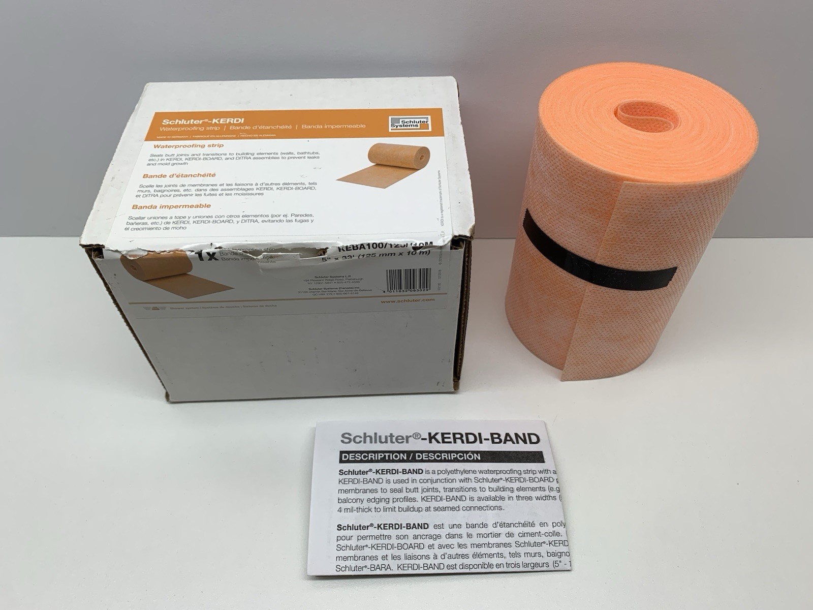 Schluter Kerdi 5″ x 33′ 10M Waterproofing Strip KEBA100/125/10M
