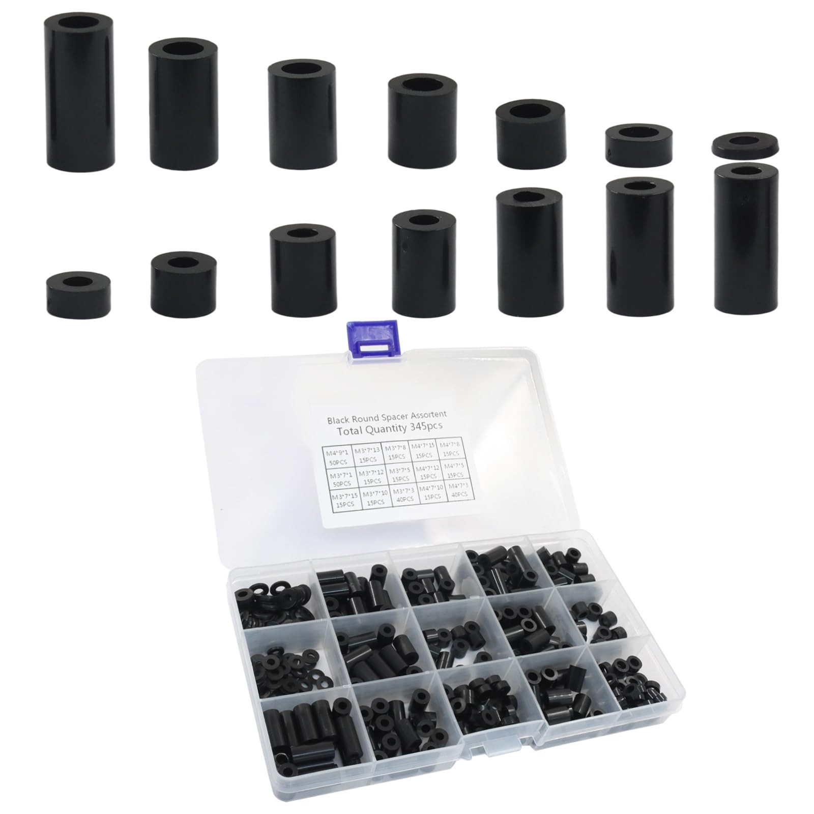 Verkelly 345 Pcs Nylon Round Electrical Outlet Screw Spacers Kit,…