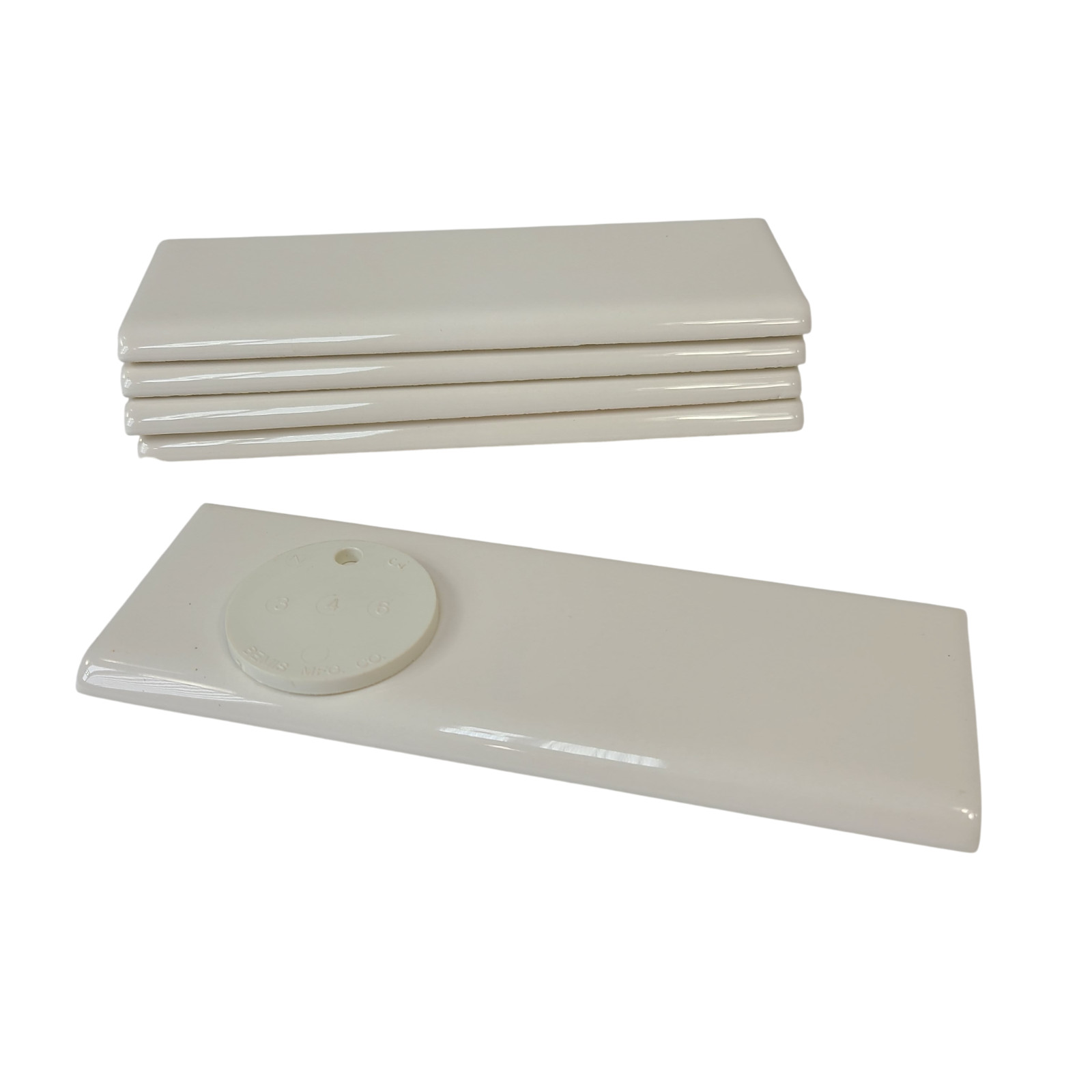 Light Bone Biscuit Ceramic Tile Bullnose Subway Backsplash 6×2 Classic Color 346