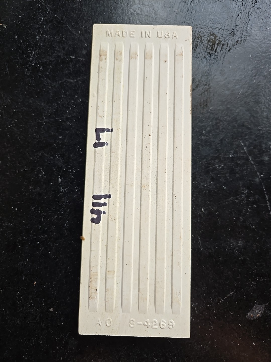 Vintage Crystalline Sage 6″ X 2″ Flat Bullnose Trim Tile NOS American Olean