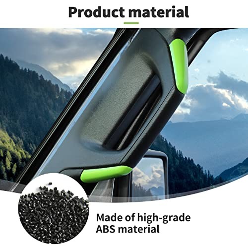 for Jeep JL A&B Pillar Grab Handles Trim Cover for 2018-2023+ Jeep Green