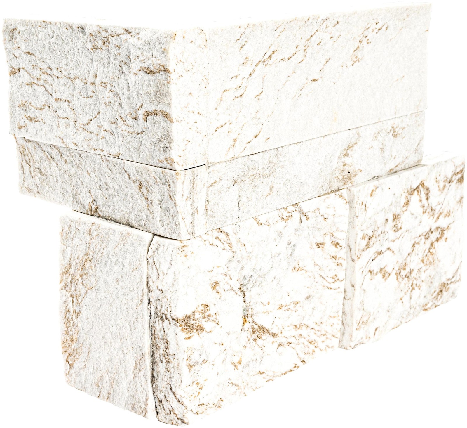 Ackland AKPLPQ9X18FCR-CA 9 in. x 18 in. Splitface Quartzite – Imperial White