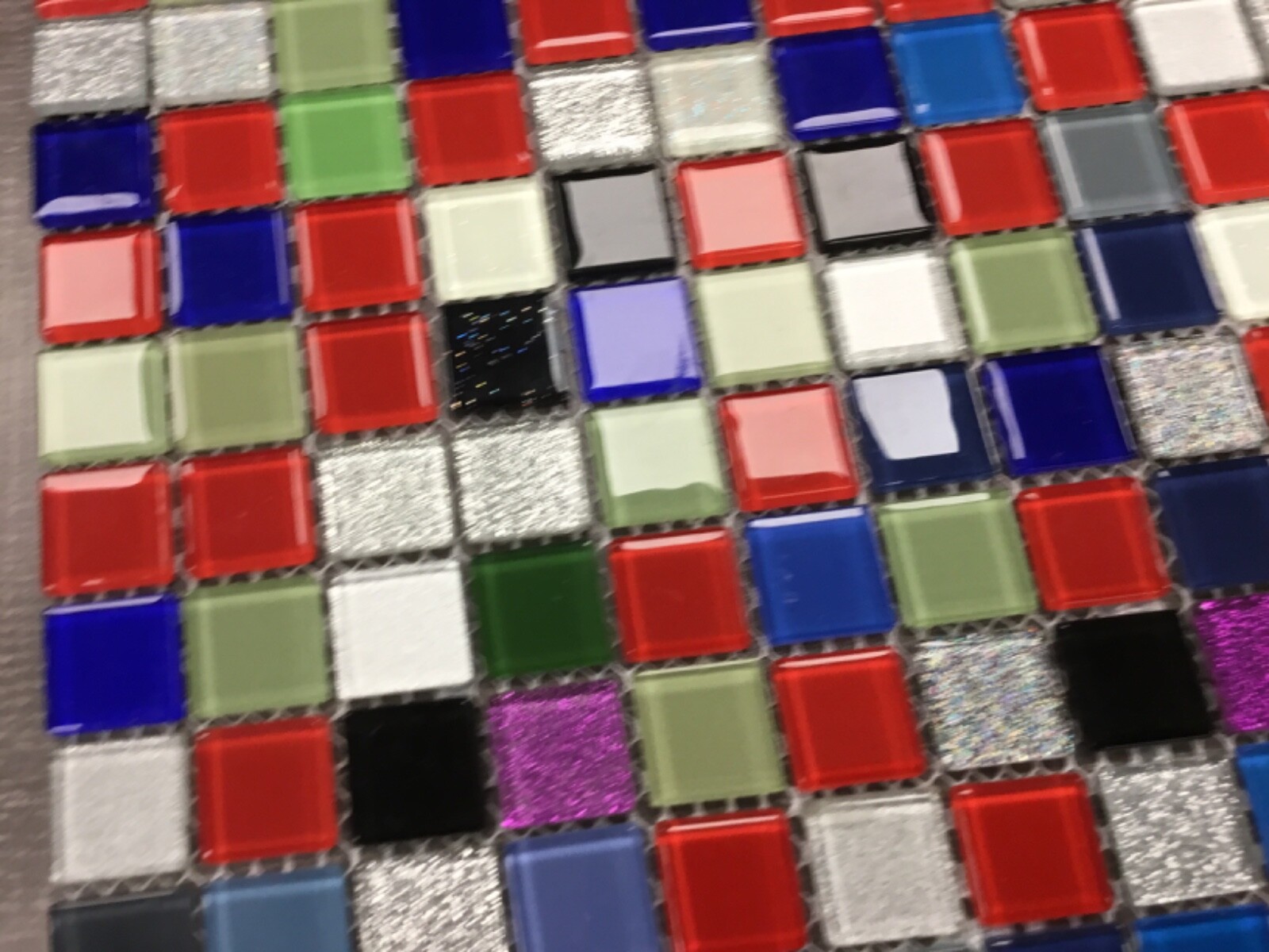 NEW Multi colored Glass ? Mosaic Wall Tiles Glazed Porcelain Floor Tile sheet