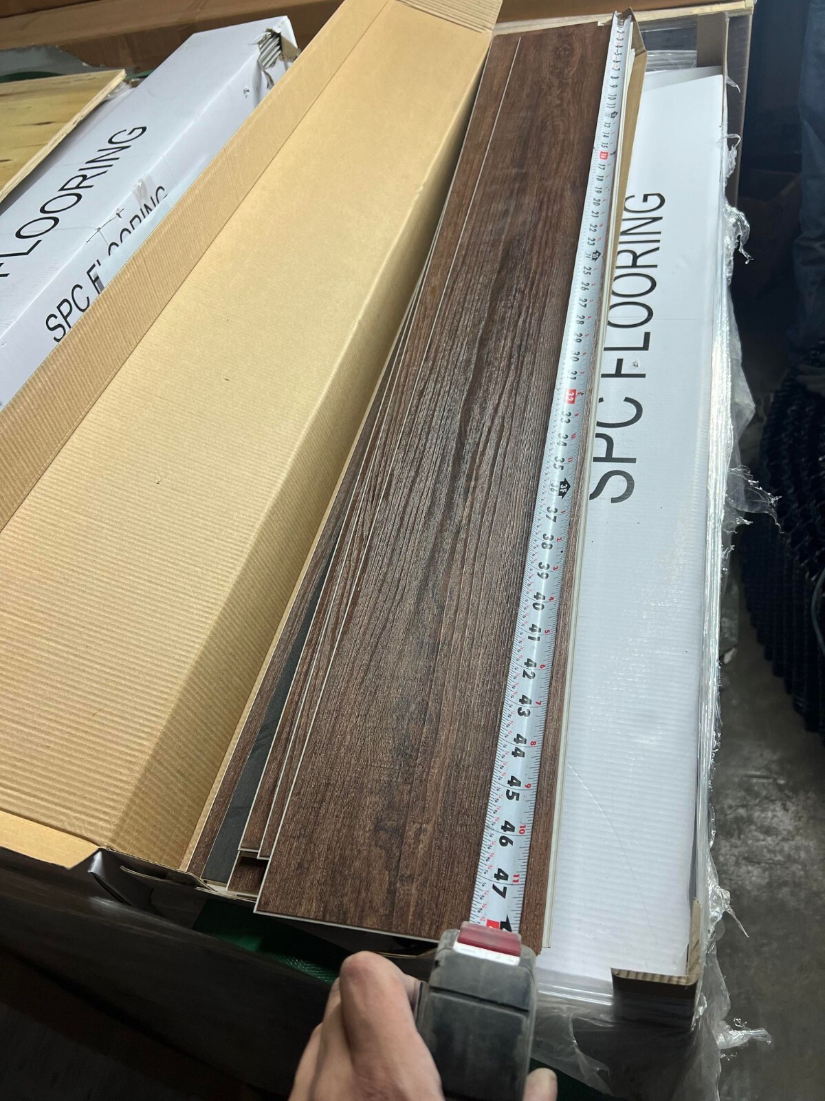 vinyl flooring Plank 48” * 6” 39 Mil gray or brown 25.5 square feet / Box