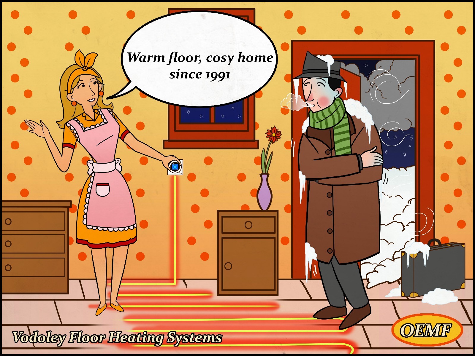 Zero EMF!Under Floor,Warm tile Heating cable 740 W for 45-55 sq.ft.(4-5 sq. m)