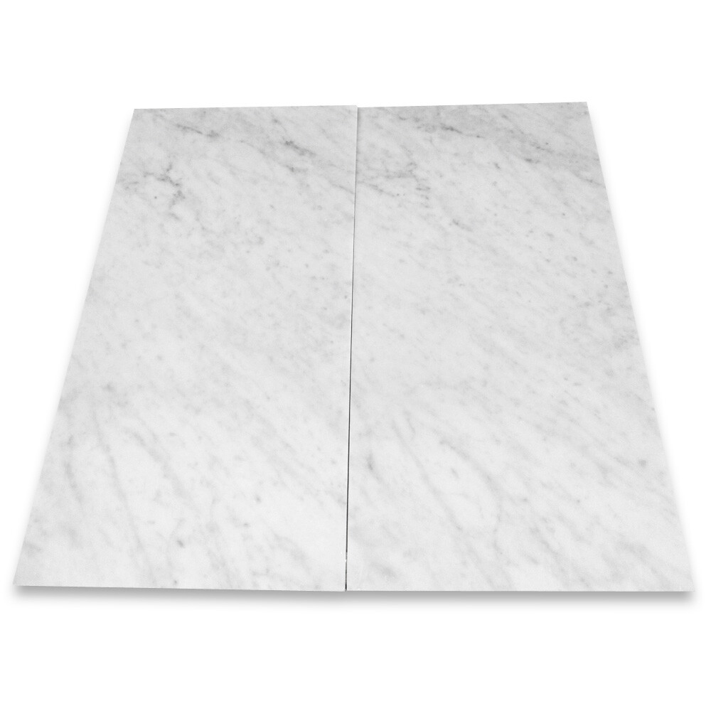 C48H 12×24 Carrara Marble Wall Floor Tile Honed White Carrera Venato Bianco