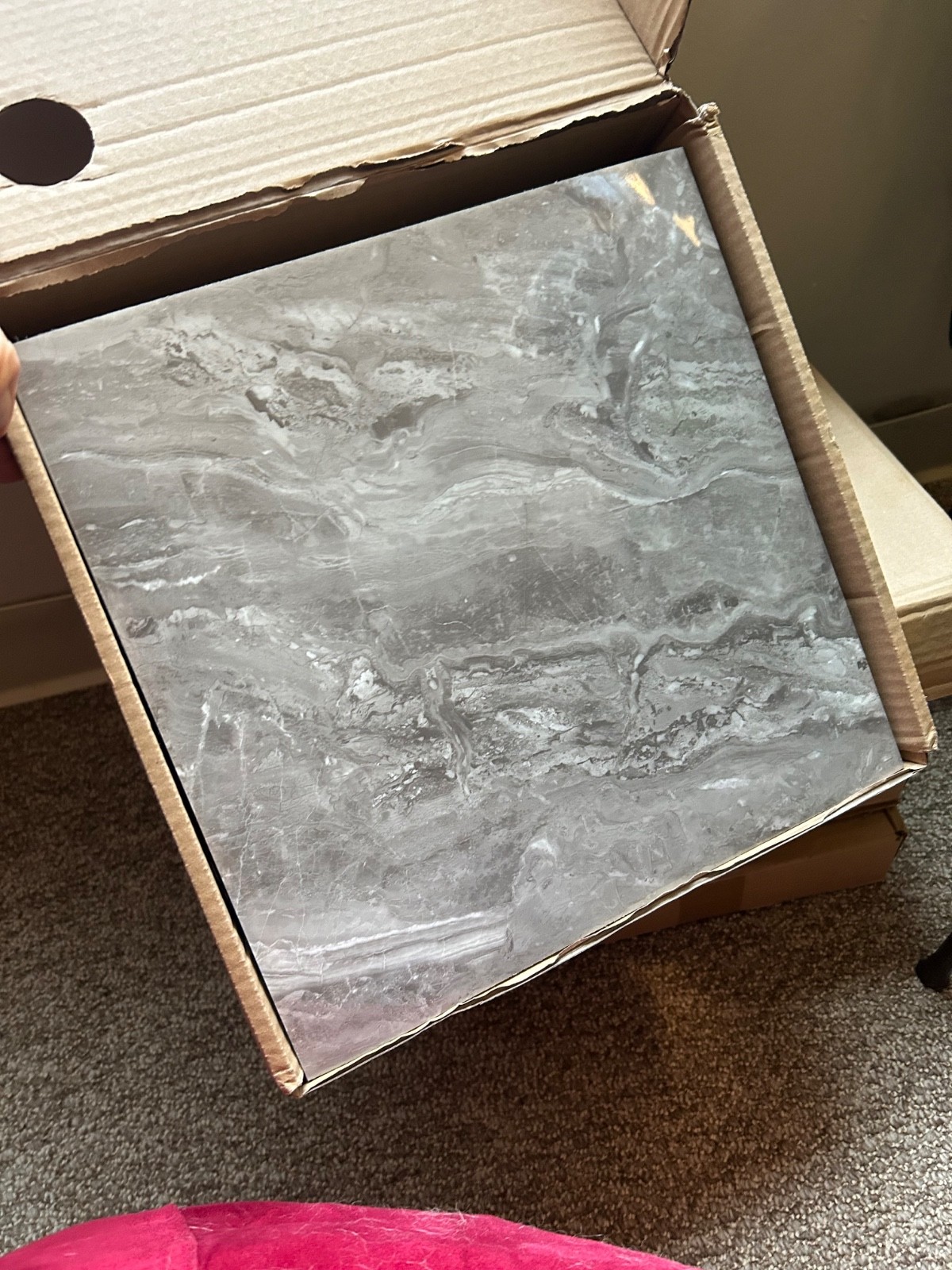 NEW Peel & Stick Faux Marble PVC Wall Panels – 20 Panels Per Box – Waterproof DI