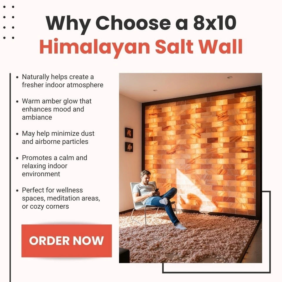 Salt Wall Panel Kit small 2×2 FT to Large 10 x 10 FT, Bricks, Glue, Map & Manual