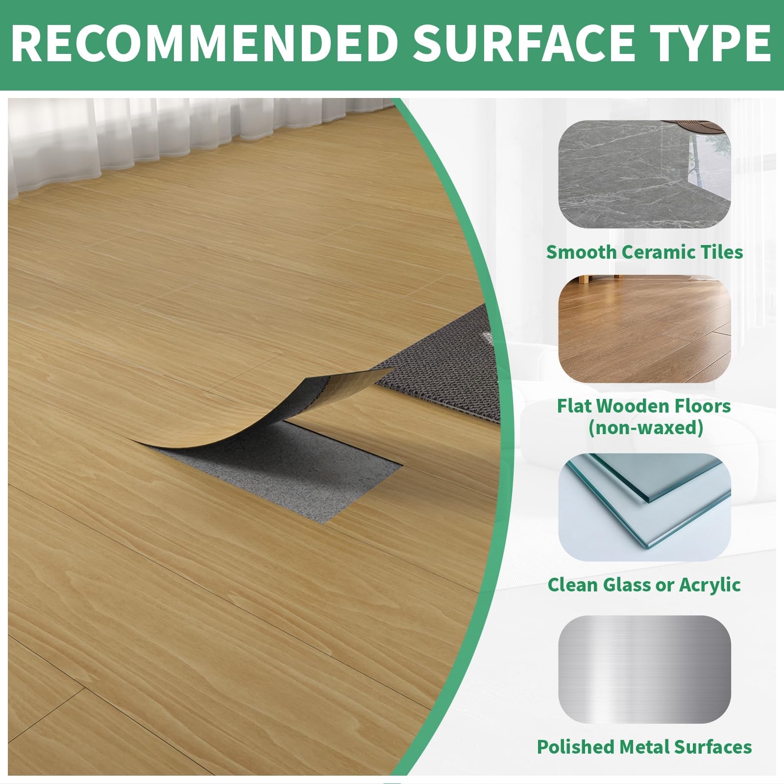 54 Sq.Ft. Peel and Stick Vinyl Floor Tiles 36″ x 6″ Wood Look Planks, 36 Pack…