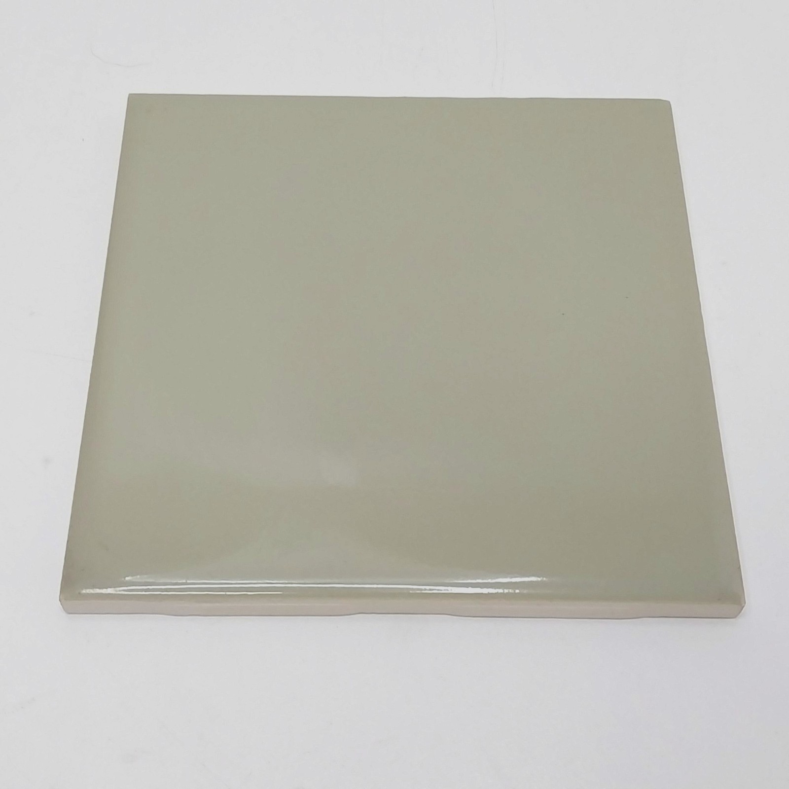 Vintage Wenczel Ceramic Wall Tile 4.25″ Square Seafoam Sage Light Green Glossy