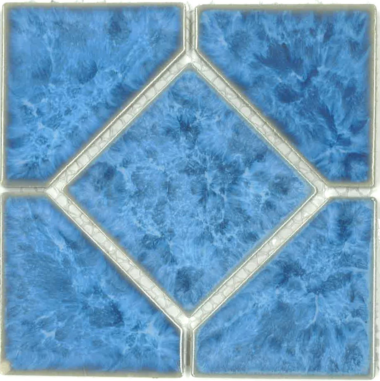 Fujiwa Porcelain Swimming Pool Waterline Tile-TITAN 661 CRYSTAL BLUE 6″X6″ Pac2