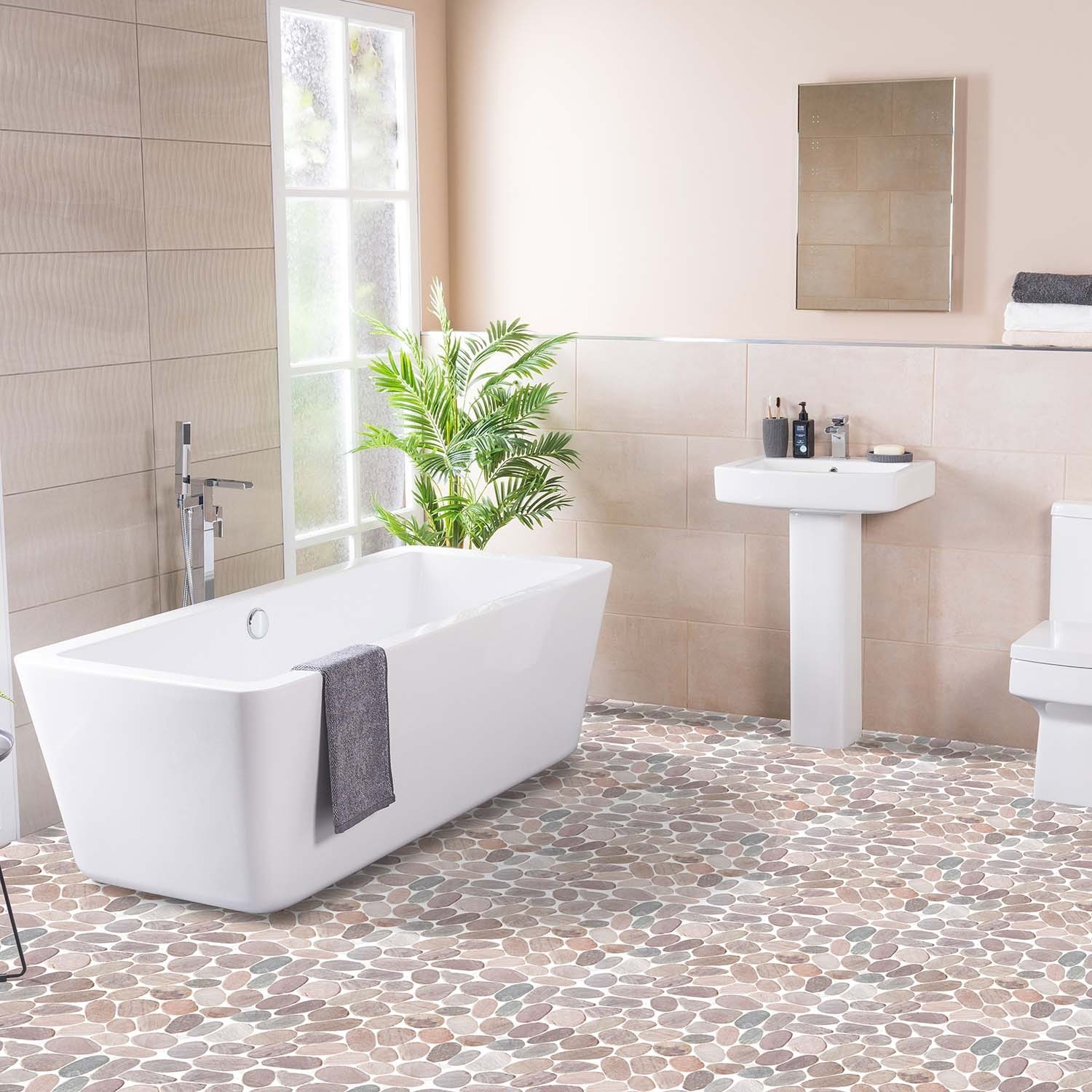 Choco Slice Pebble Mosaic Floor and Wall Mosaic Tile ($11.25/SqFt)
