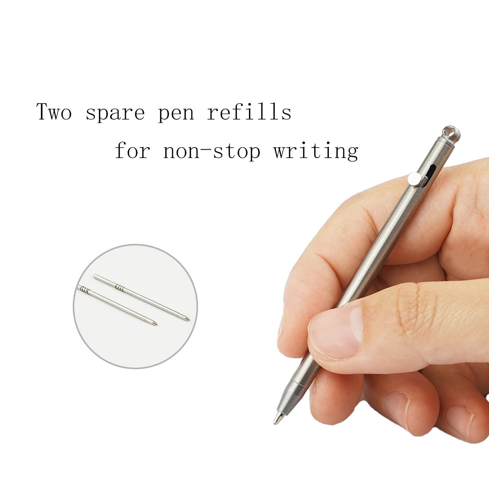 Mini Pen,Non-Toxic Titanium EDC Pen with Keychain, Compact and Stylish Small …