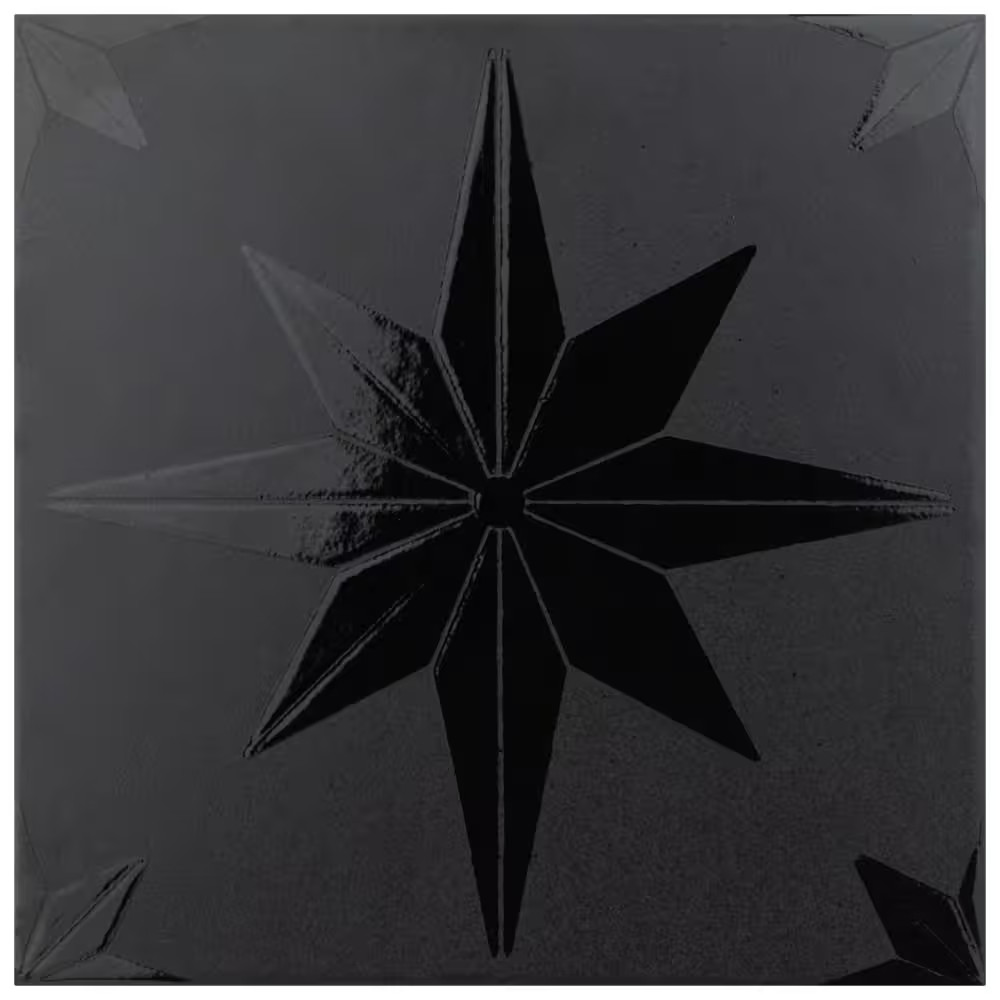 Stella Lustre Midnight 9-3/4 In. X 9-3/4 In. Porcelain Wall Tile (10.88 Sq. Ft./