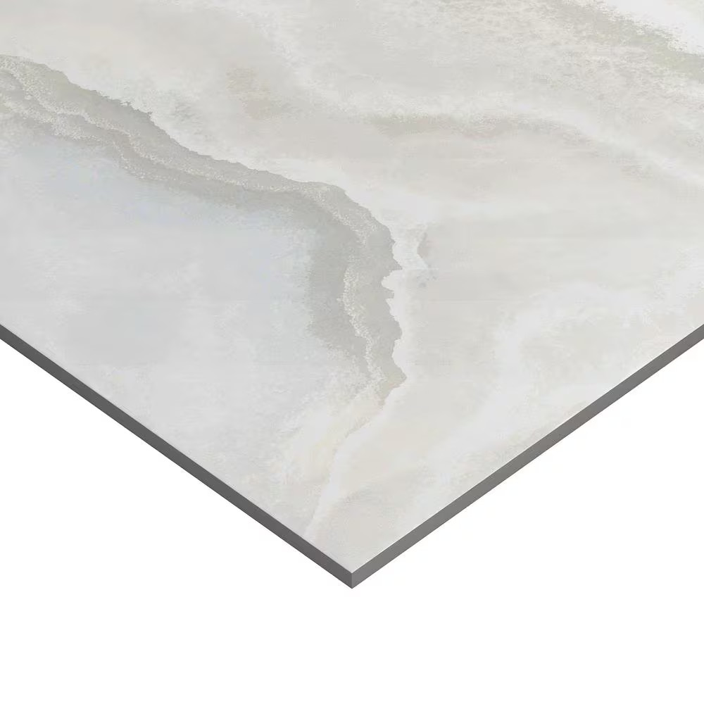 Jume Onyx White 24 In. X 48 In. Polished Porcelain Floor and Wall Tile (15.49 Sq