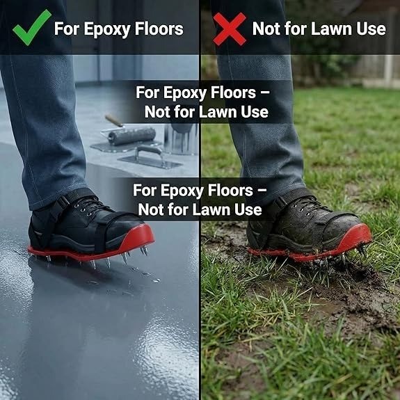 1 Pair Gunite Spiked Shoes With 3/4” Short Spikes Perfect For Epoxy Floor