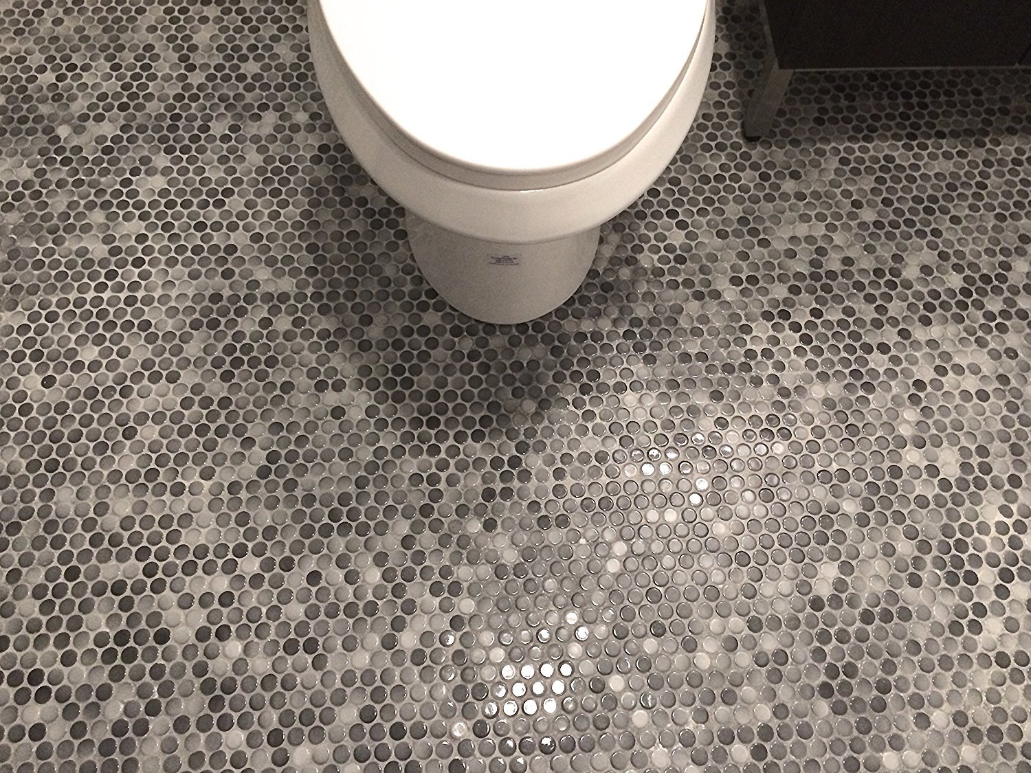 3/4 x 3/4 Penny Round Multi Gray Porcelain Mosaic Wall and Floor (5 PACK)
