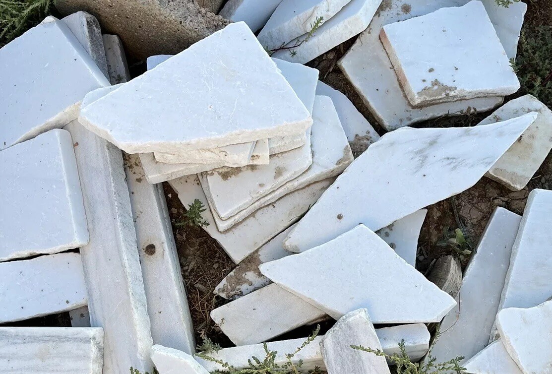Raw Genuine White Marble Mixed Lot Variety Of Thicknesses, Lengths , And Widths