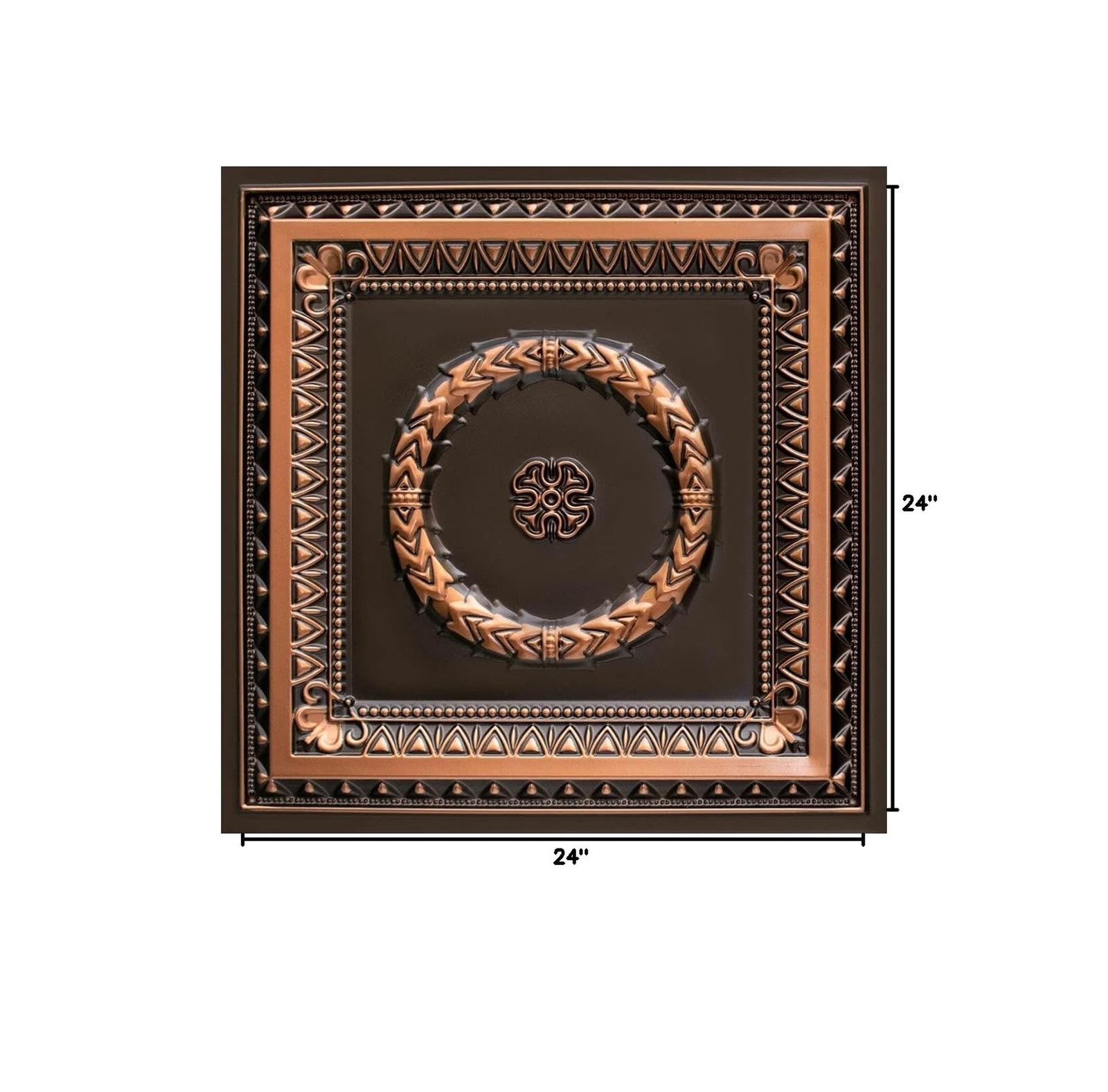 210ac-24×24-50 Laurel Wreath PVC 2′ x 2′ Lay-in or Glue-up Ceiling Tile (Cove…