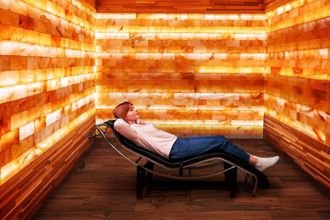 Salt Bricks, Tiles 8x4x1 Pack of 200 with 4 Free Salt Glue For Spa Sauna Walls