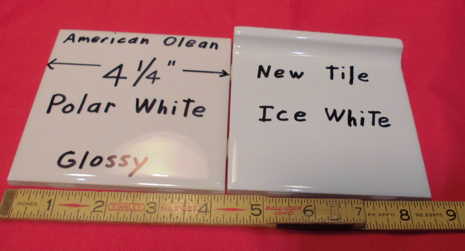 1 pc. Polar White Color: Glossy Ceramic Tile by American Olean Co. New, Mint