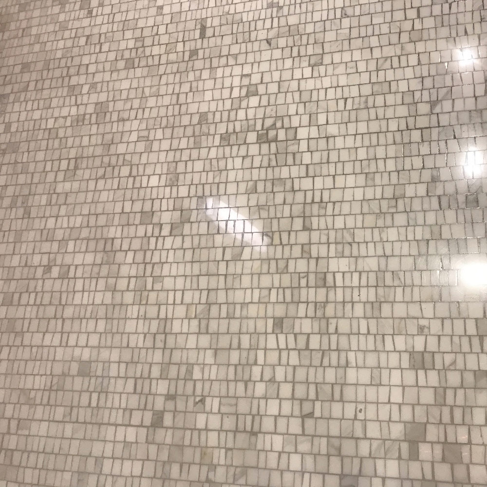 C29P Carrara White Marble HandClipped Random Broken Mosaic Tile Polished