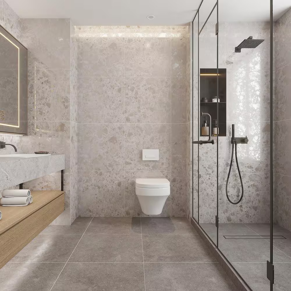 Ambience Terrazzo Ivory 24In.X 24In.X 10Mm Porcelain Floor and Wall Tile – Case