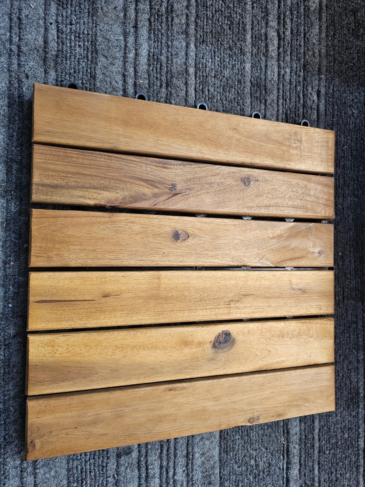 (QTY 10)Yaheetech 12 × 12 in Wooden Interlocking Flooring Tiles for Patio Garden