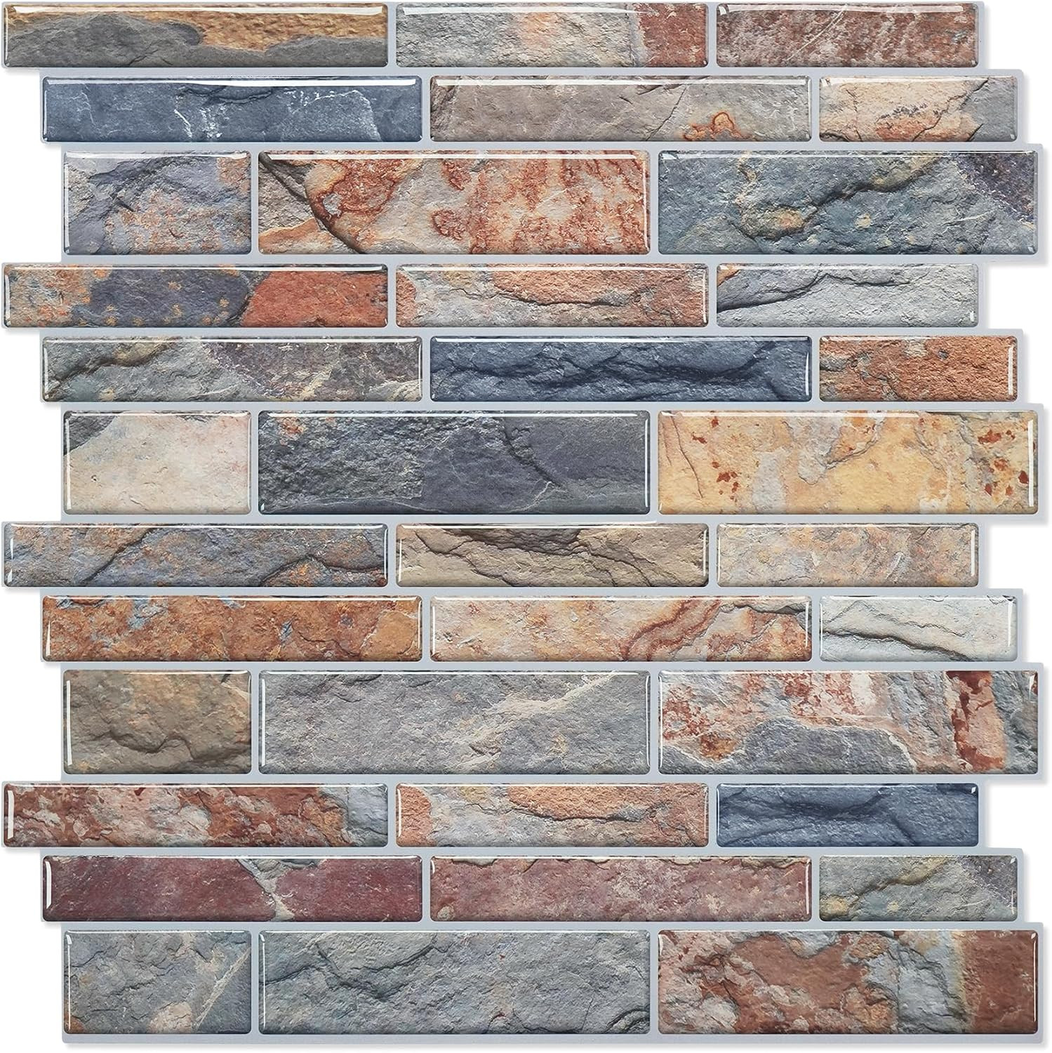 Thicker Design Peel and Stick Tile Backsplash, 12”×12” Stick