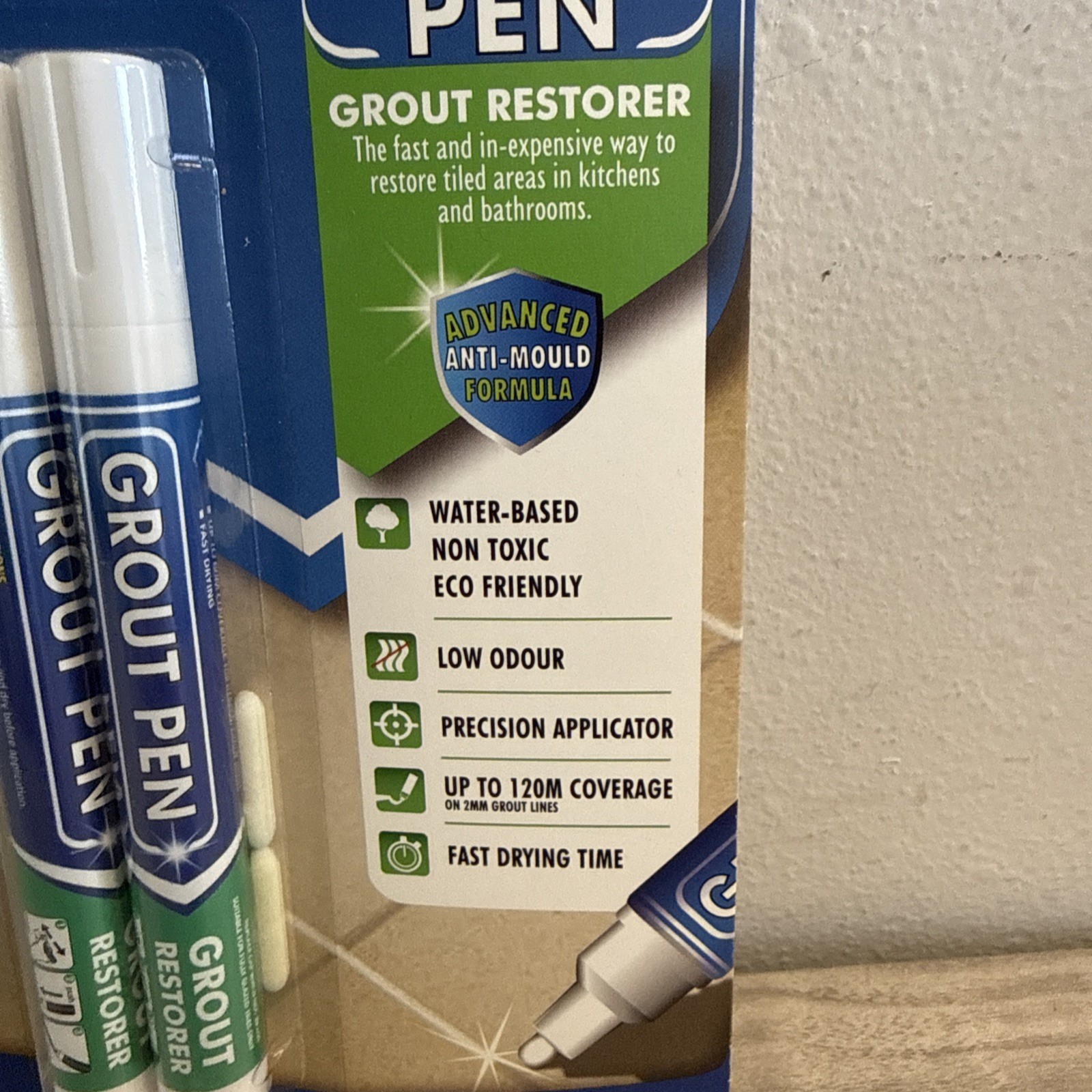 Grout Pen White Tile Paint Marker: Waterproof Tile Grout Colorant w/ Extra Tips