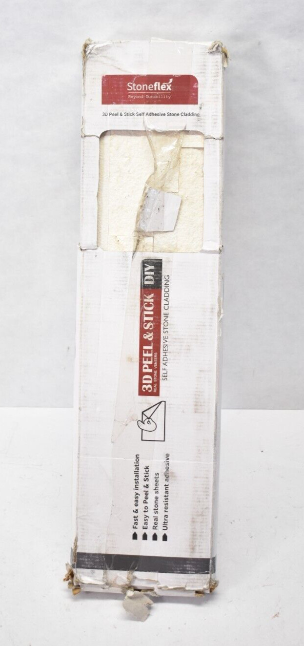 Stoneflex Gray Chateau Self Adhesive 3D Peel & Stick Natural Stone Tiles 10 Pack