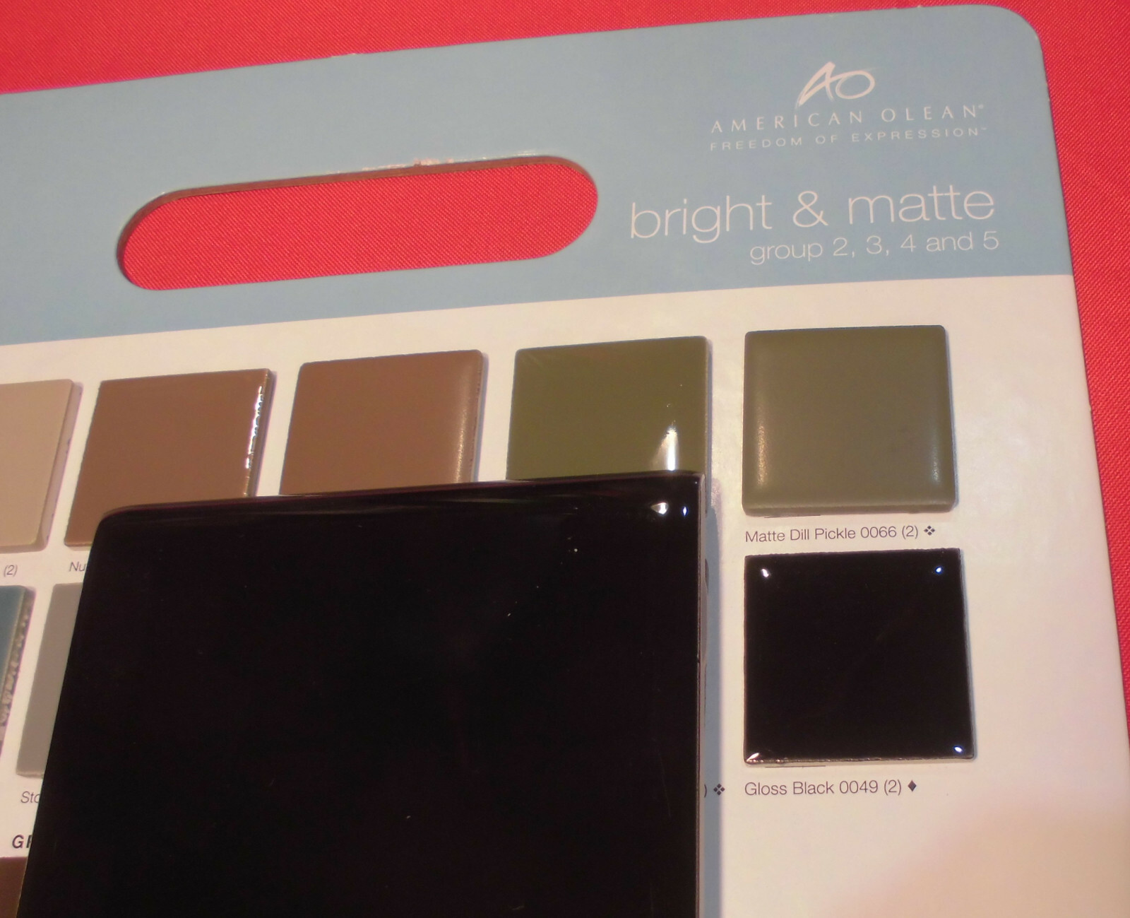 1 pc. *Gloss Black* 4-1/4″ Ceramic Bullnose Tile by American Olean NEW MINT