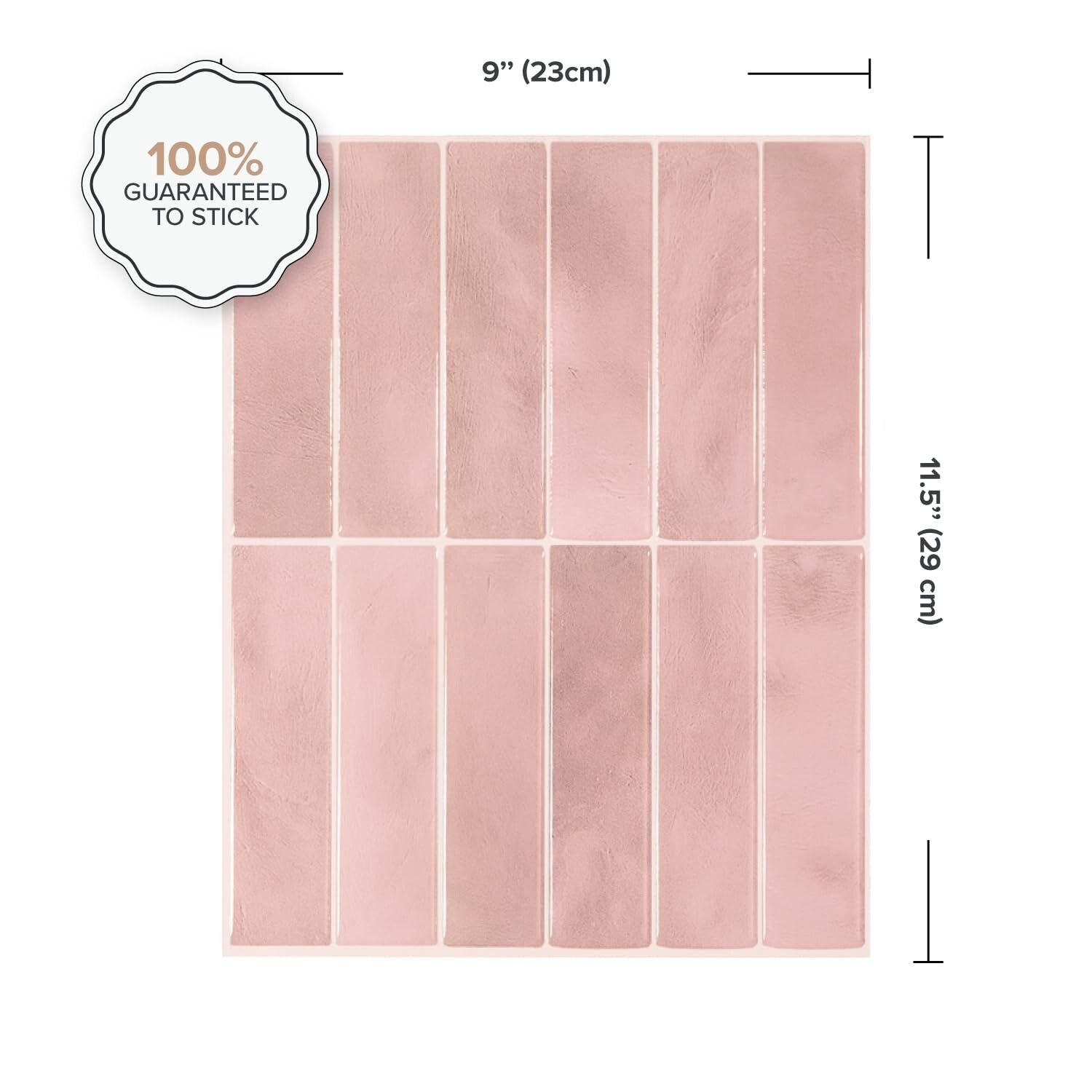 SMART TILES Peel and Stick Backsplash – 5 Sheets of 11.43″ x 9″ – 3D Adhesive…