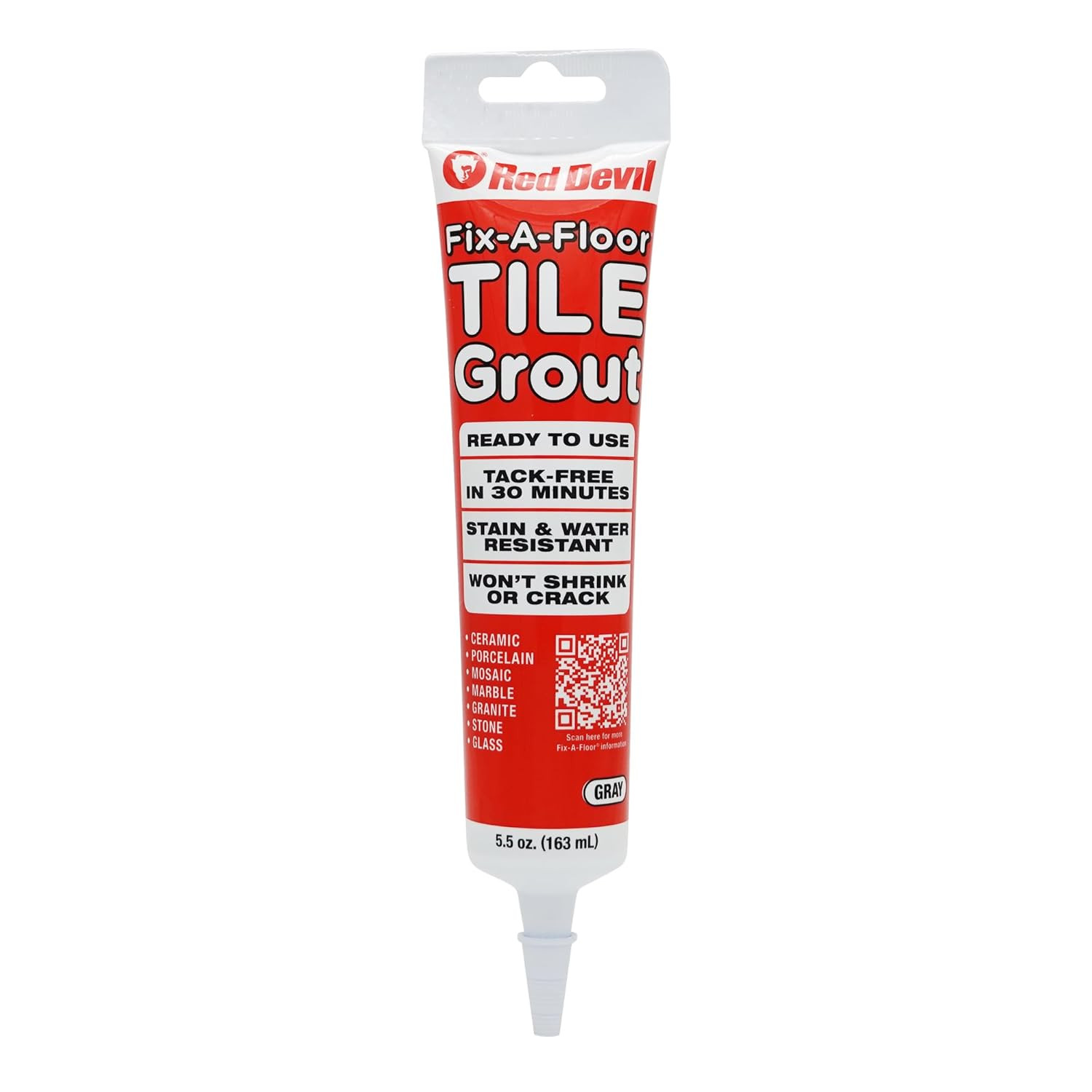 Fix-A-Floor Tile Grout – Gray – 5.5Oz. Squeeze Tube