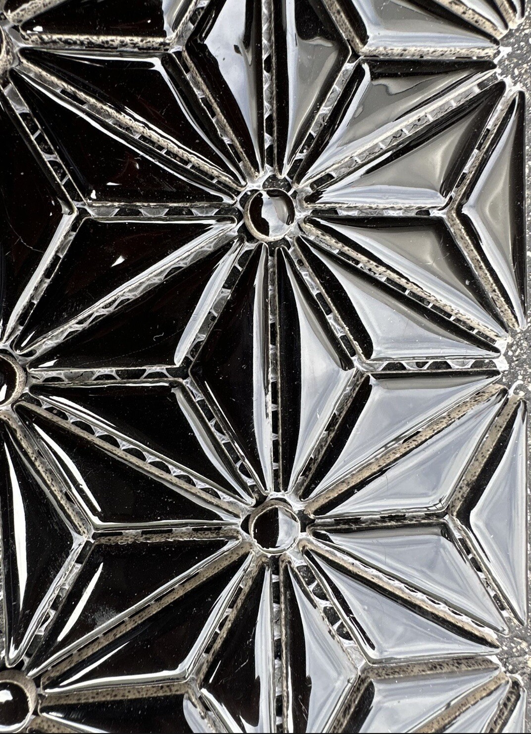 Black Ceramic Triangle Geometric Mosaic